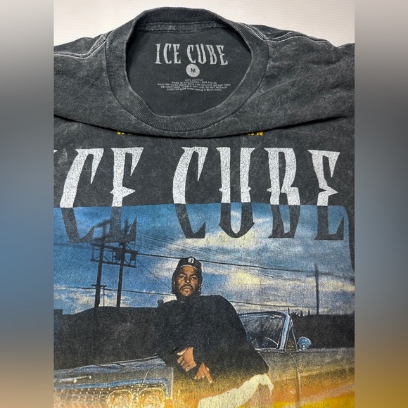 Ice Cube Men’s Tshirt Size Medium Acid Wash It Was A Good Day Short Sleeve - Picture 3 of 3